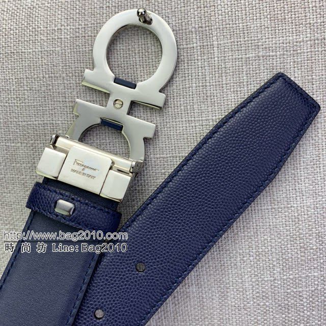 菲拉格慕男士皮帶 Ferragamo雙面牛皮紋理腰帶  jjp1936